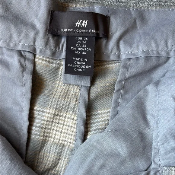 Plaid H&M Slim Fit Pants - Picture 2 of 3
